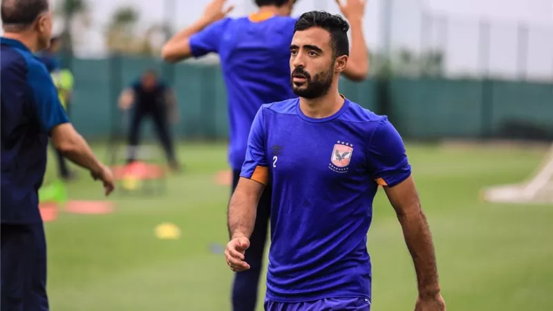محمود وحيد يؤدي جلسة في الجيم تمهيدا للعودة للتدريبات