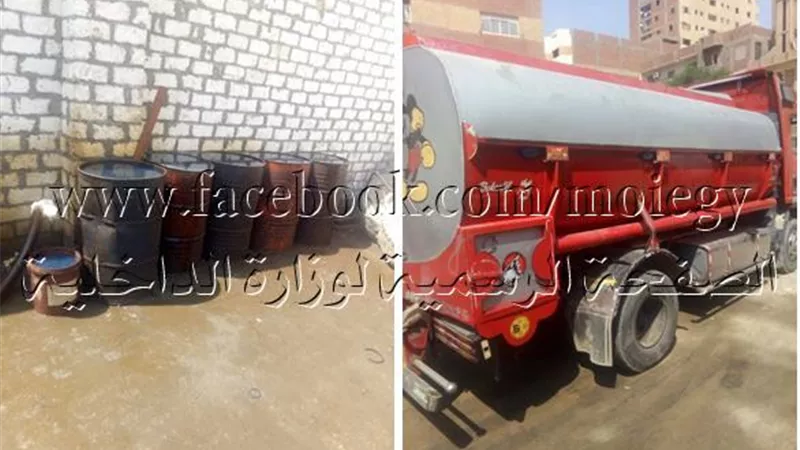 ضبط 8000 لتر سولار مدعم قبل بيعها بالسوق السوداء