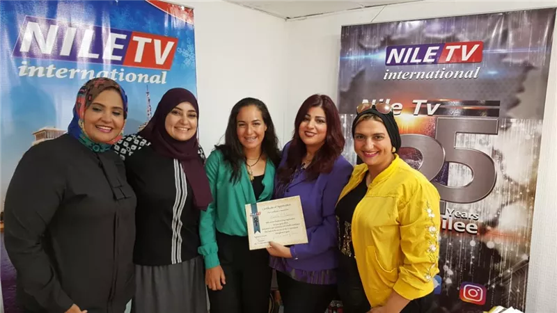 قناة النيل تكرم بسملة السلاموني بطلة افريقيا في الترايثلون الثلاثي