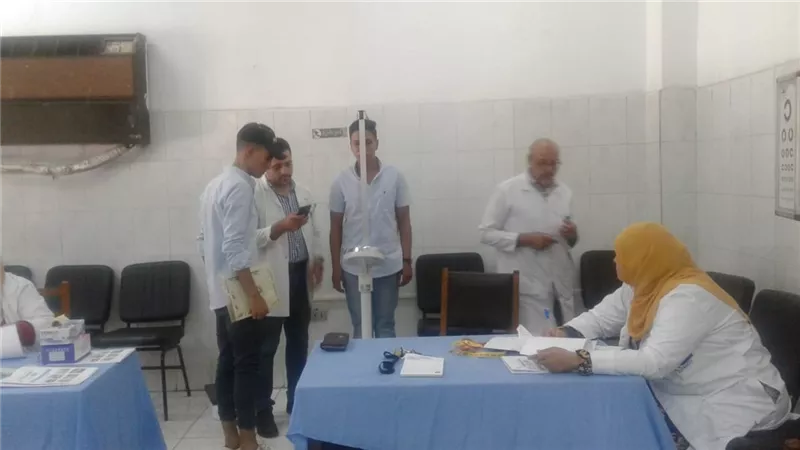 بدء الكشف الطبى على طلبه الدفعة الأولى للمعهد الفني فوق المتوسط لتكنولوجيا السكة الحديد