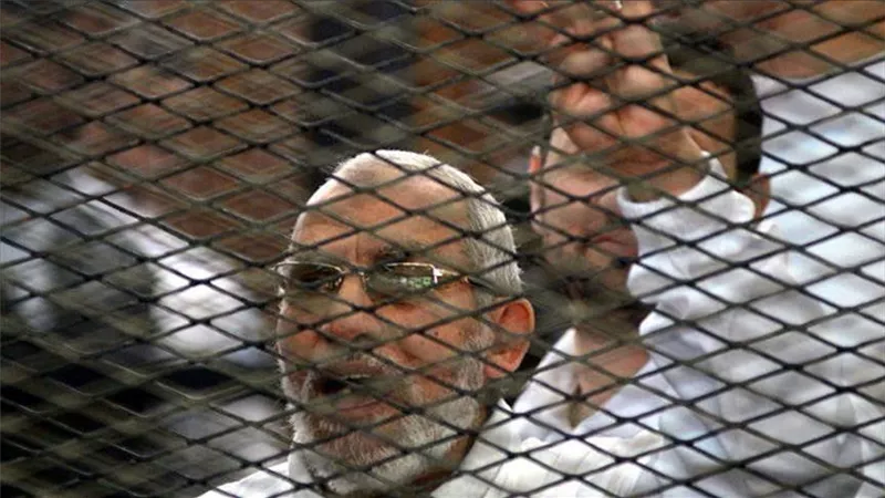 المؤبد لـ بديع و10 آخرين والمشدد 15 عاما لـ8 متهمين في 