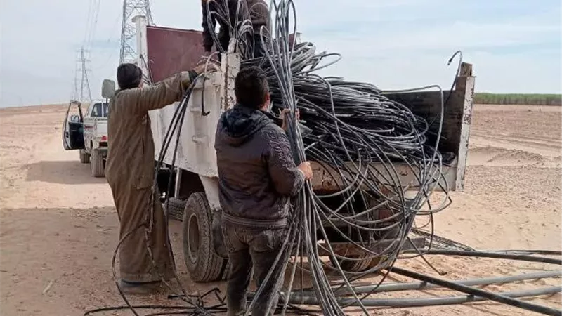 إزالة تعدٍ على 2000 فدان بالظهير الصحراوى الغربى بالمنيا