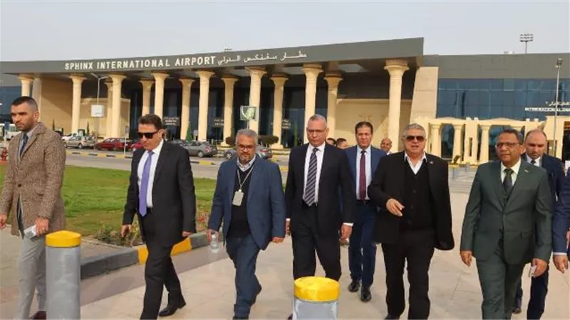 اللجنة العليا للتفتيش الأمني والبيئي تتفقد مطار سفنكس الدولى