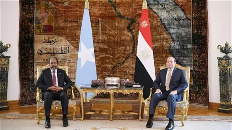 الرئيس السيسى يستقبل رئيس جمهورية الصومال الفيدرالية
