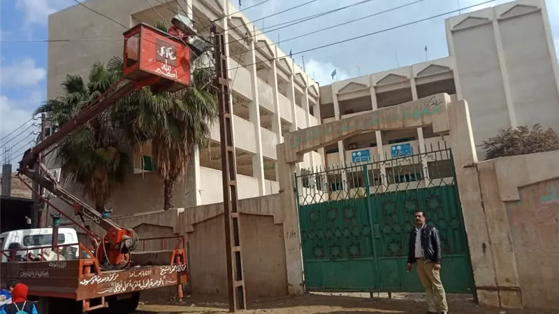 استمرار رفع كفاءة منظومة الإنارة العامة بدسوق