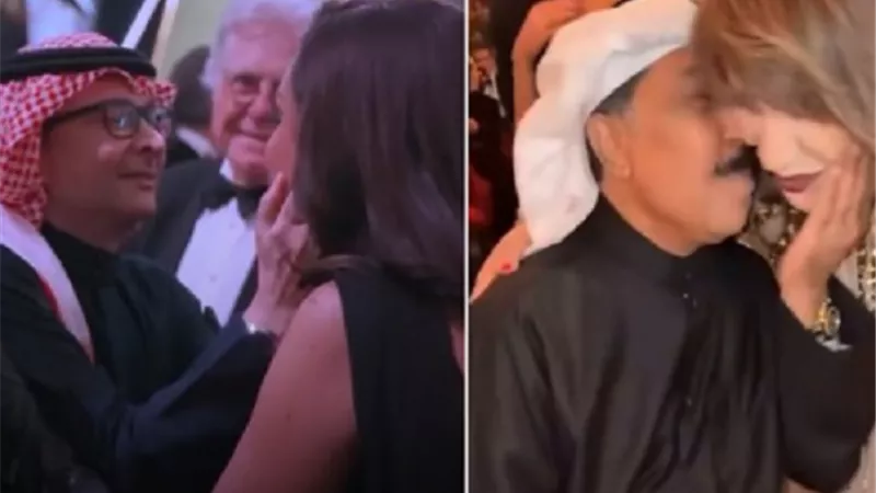 قُبلة جديدة لـ عبدالله الرويشد بعد أزمة عبد المجيد وأنغام