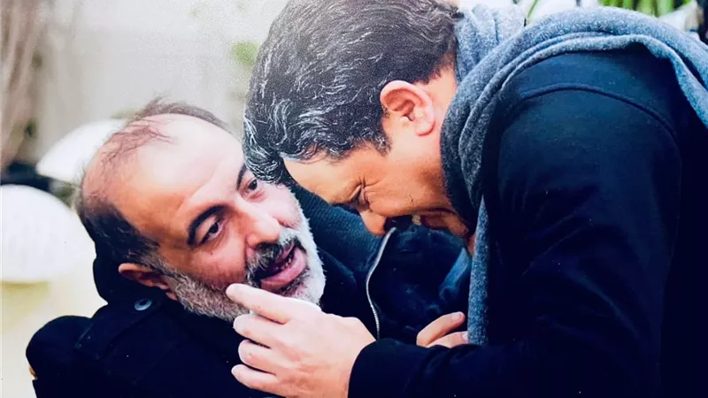 محمد هنيدي وسامح عبد العزيز في كواليس 