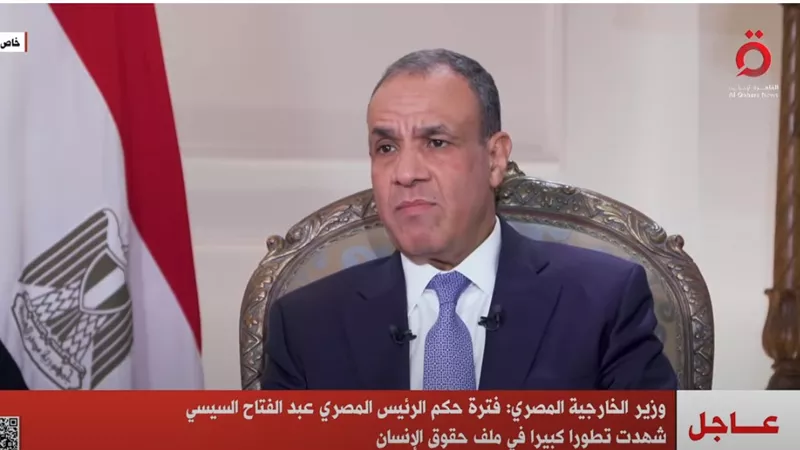 وزير الخارجية: لأول مرة في تاريخ التشريع المصري تعويض الحبس الاحتياطي دون وجه حق