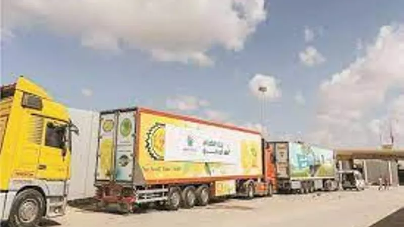 207 شاحنات مساعدات في طريقها لغزة