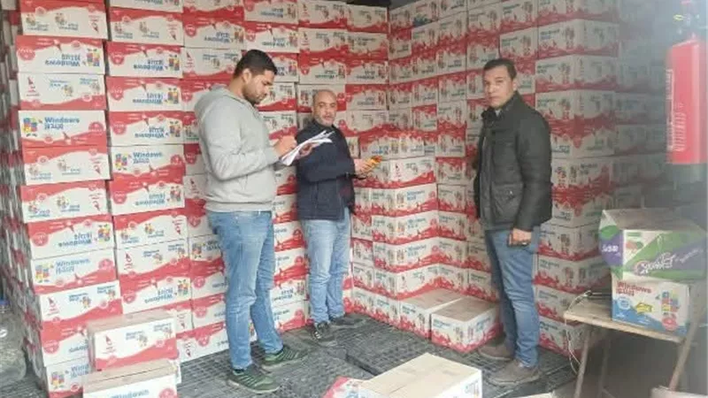 ضبط طن و432 كيلو مواد تموينية مدعمة بفاقوس
