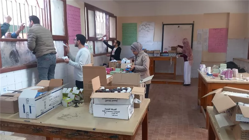 جامعة بني سويف تنظم قافلة طبية تنموية لقرية انفسط بالواسطى
