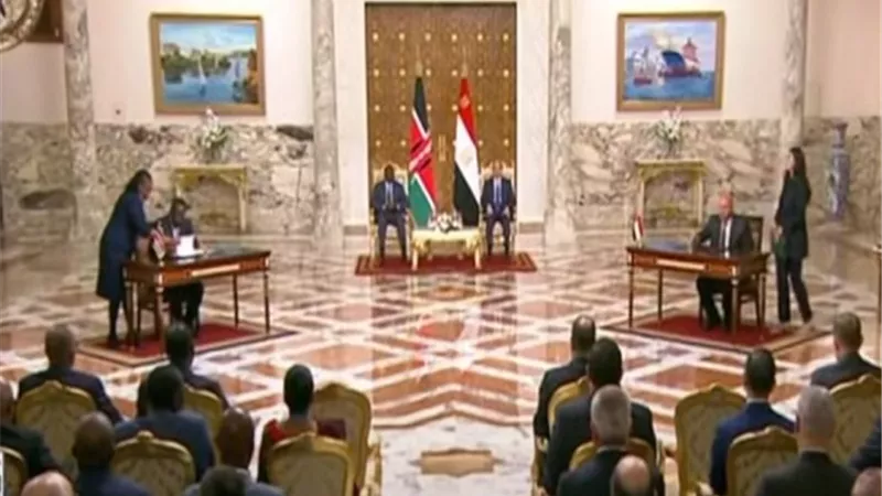 السيسي ونظيره الكيني يشهدان توقيع مذكرات تفاهم وتعاون بين البلدين