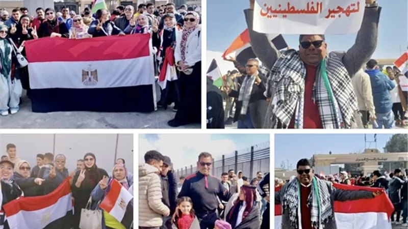 وفد شعبي اسماعيلاوى يؤيد موقف السيسي لمساندة الشعب الفلسطينى