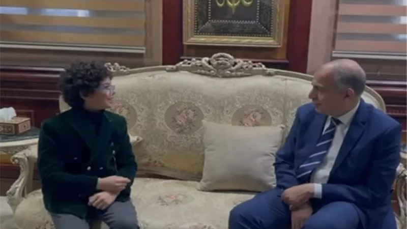 كدواني يستقبل أدهم الجمال تشجيعا لموهبته الفنية الواعدة