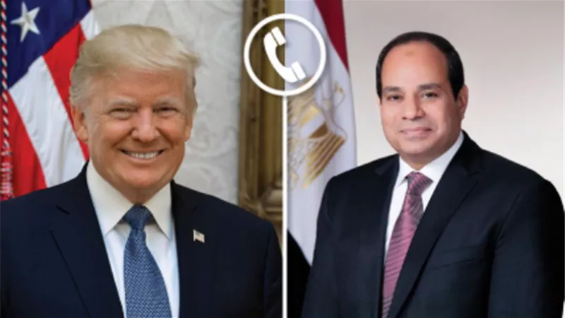 الرئيس السيسي يتلقي اتصالا هاتفيا من ترامب