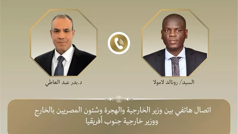 وزير الخارجية والهجرة يبحث التعاون مع نظيره الجنوب أفريقي