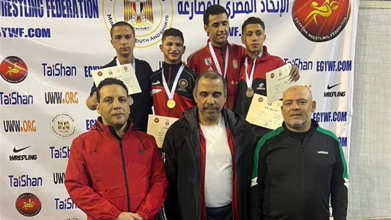 كفر الشيخ تفوز بـ6 ميداليات فى بطولة الجمهورية للمصارعة