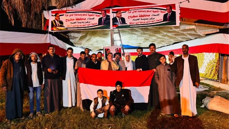 استمرار لحملة الشعبية بمركز الحمام لجمع التبرعات لاهالى غزة