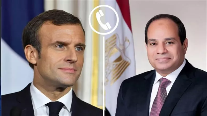 السيسي يتلقى اتصالاً هاتفياً من ماكرون لبحث تطورات الأوضاع الإقليمية