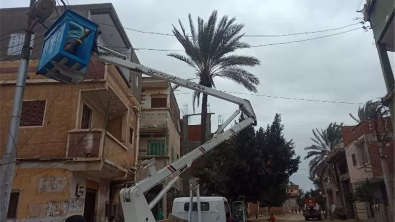 رفع كفاءة منظومة الإنارة العامة فى دسوق