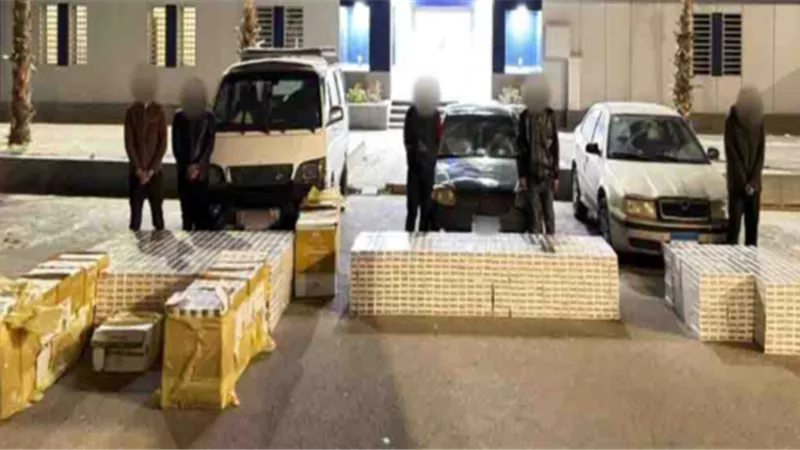 إحباط محاولة تهريب 37 ألف عبوة سجائر مجهولة المصدر بمطروح