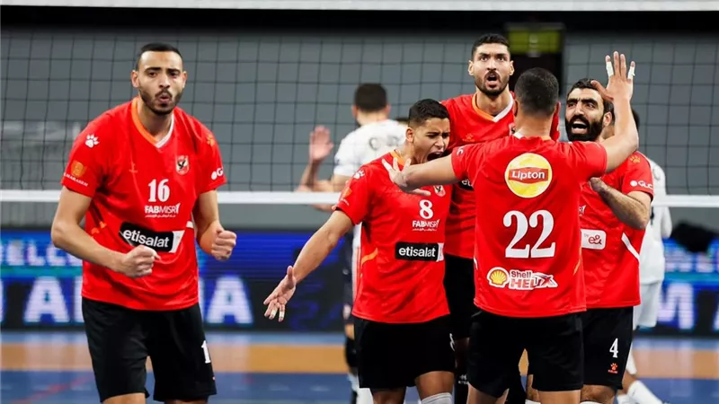 فوز الأهلي علي طلائع الجيش بدوري الكرة الطائرة