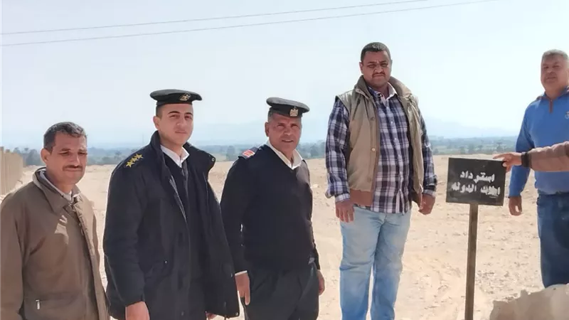 إسترداد 77 ألف متر أراضى أملاك دولة من غير الجادين بأرمنت