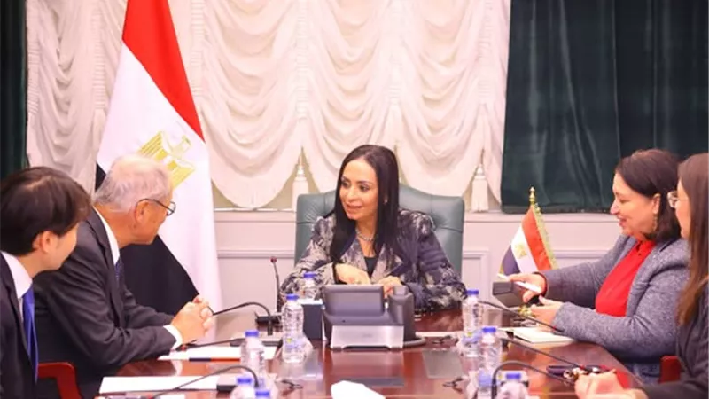 وزيرة التضامن تبحث مع السفير الياباني فرص الشراكة والتعاون