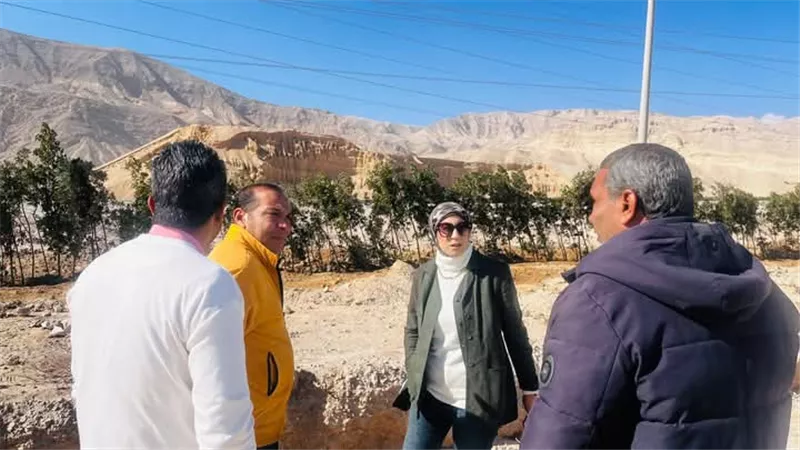 رئيس جهاز مدينة السويس الجديدة تتفقد السياج الشجري بالحي الصناعي