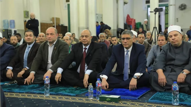 محافظ الجيزة يشهد احتفالية ذكري النصف من شعبان بمسجد عبد الرحمن