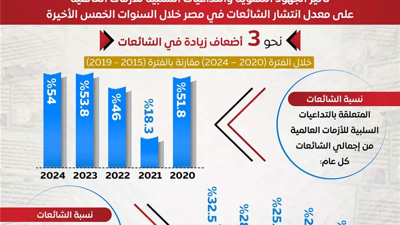قطاعي الاقتصاد والصحة الأكثر استهدافًا..جهود مواجهة الشائعات على مدار ٢٠٢٤