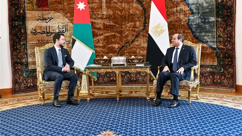 الرئيس السيسي يستقبل ولي عهد الأردن