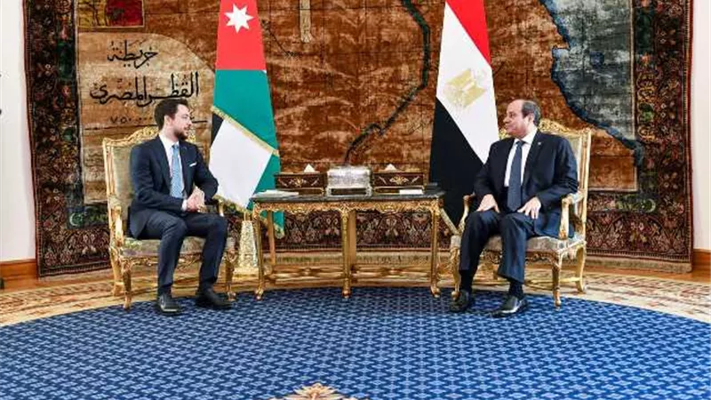 السيسي وولي عهد الأردن يحذران من خطورة التصعيد الدائر في الضفة الغربية والاعتداء على المقدسات