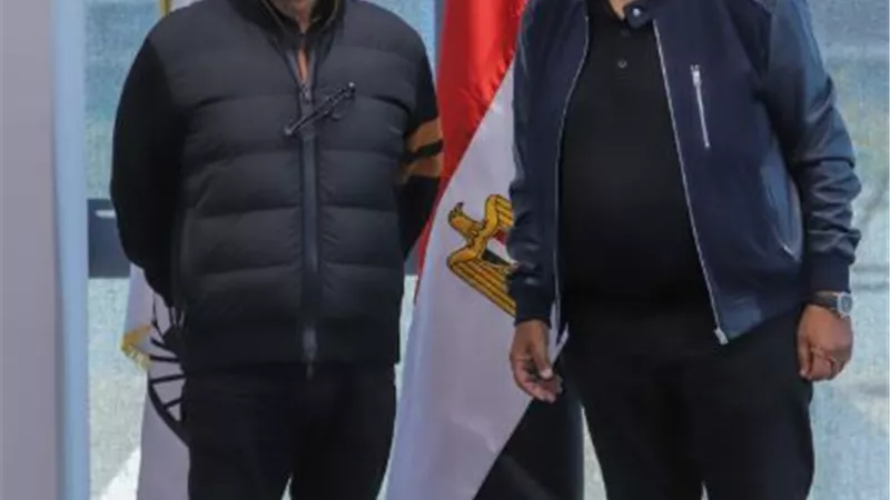 أبو ريدة يلتقي كامل أبو علي رئيس النادي المصري
