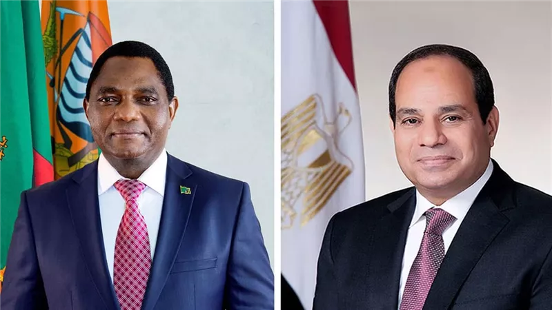 الرئيس السيسى يبحث مع نظيره الزامبي تعزيز العلاقات بين البلدين