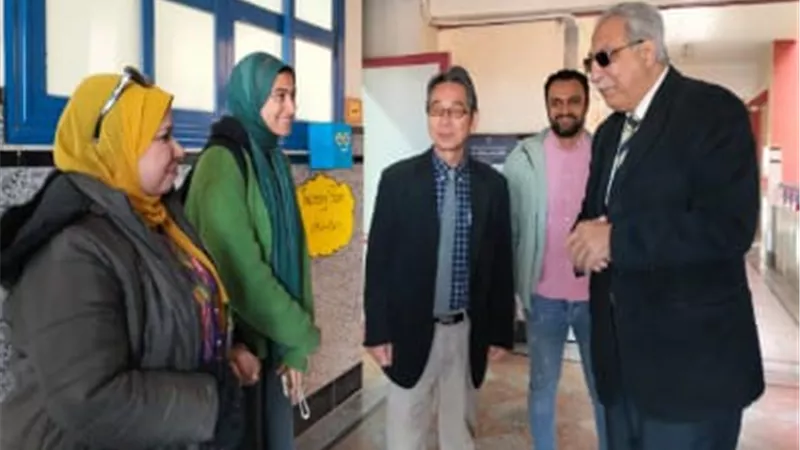 مدير تعليم القليوبية يتفقد المدرسة المصرية اليابانية ببنها