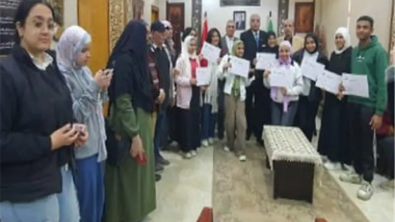 تكريم الفائزين بمسابقة أوئل الطلبة بمدارس التعليم الفني بالقليوبية