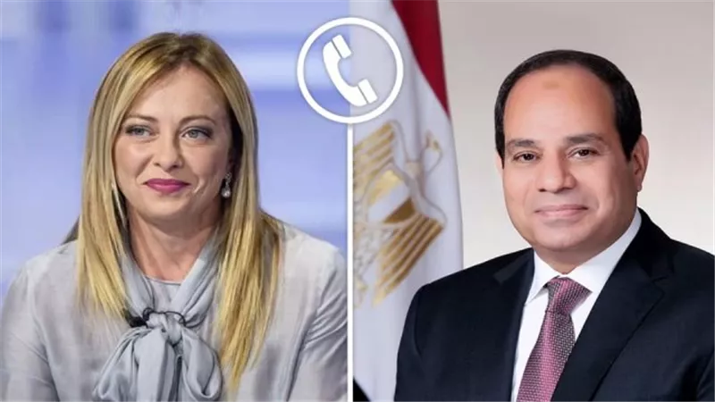 السيسى ورئيسة وزراء إيطاليا يؤكدان أهمية سرعة بدء إعمار غزة دون تهجير