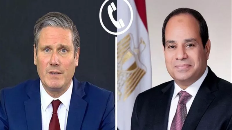السيسي ورئيس وزراء بريطانيا يؤكدان ضرورة سرعة البدء في إعادة إعمار قطاع غزة
