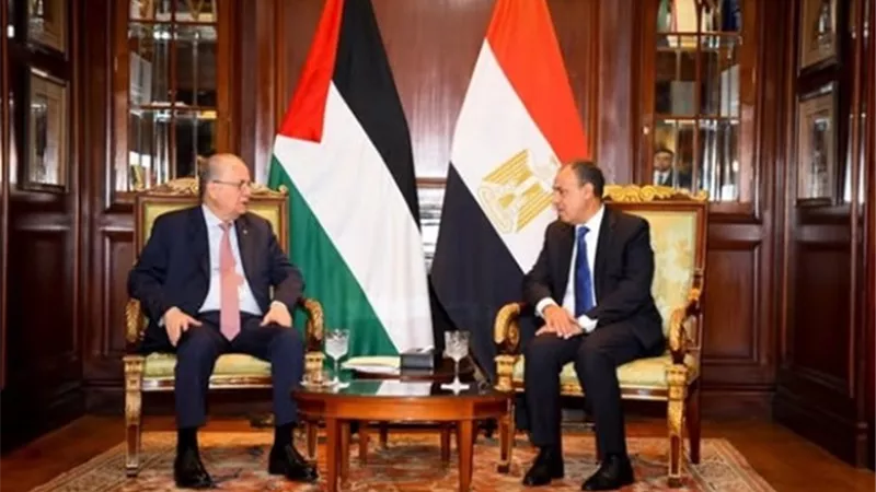 مؤتمر صحفي لوزير الخارجية ورئيس الوزراء الفلسطيني