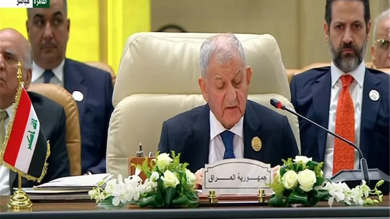 الرئيس العراقي: ندعم خطة إعمار غزة أو المساس بحقوق الفلسطينيين