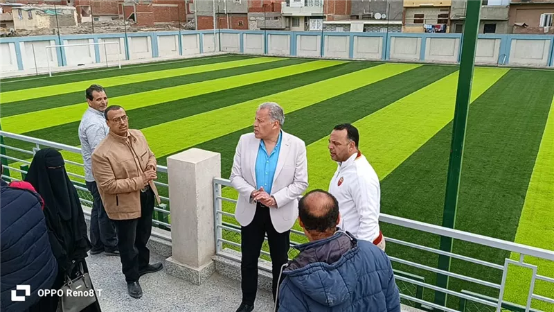 حنفي يتفقد الأعمال النهائية بمركز شباب محمد صلاح بنجريج
