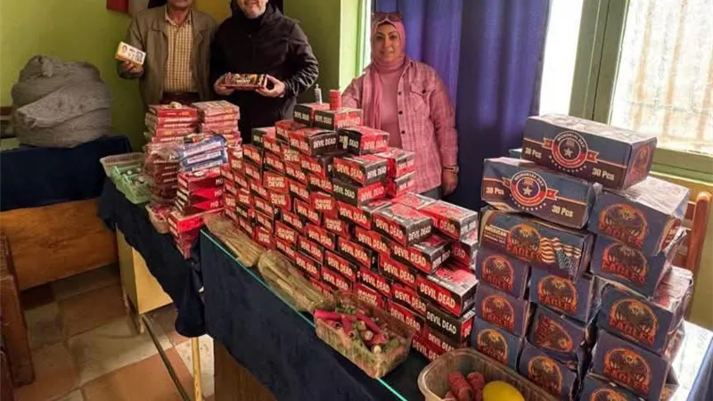 تموين الشرقيةيضبط 18ألف صاروخ وألعاب ناريةمحظور تداولها أوبيعها
