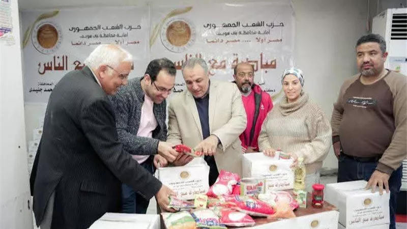 الشعب الجمهوري:13 ألفًا و500كرتونة غذائية للأسر الأولى بالرعاية