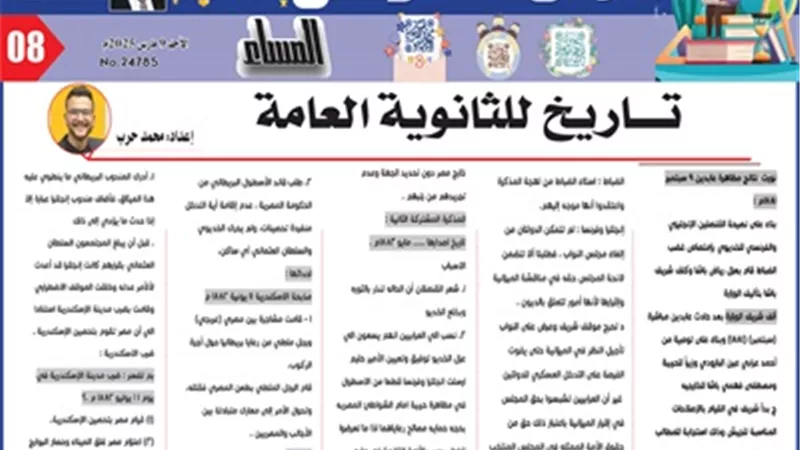 مراجعة هامة في مادة الجبر للثانوية العامة 2025