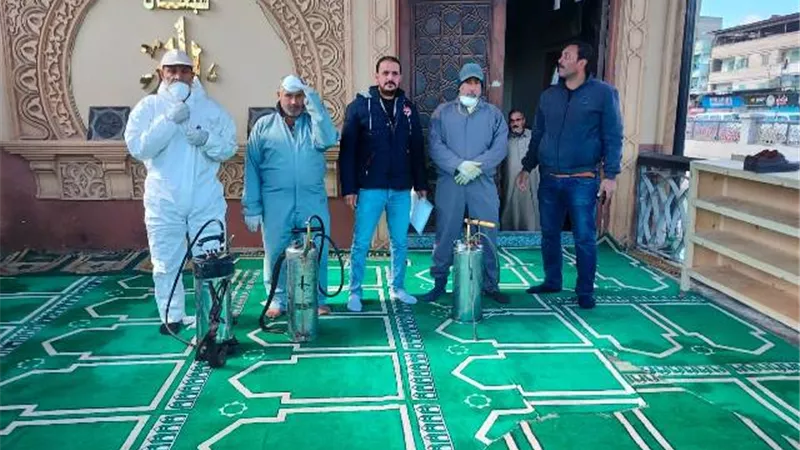 صحة دمياط تختتم مبادرة تطهير ورش المساجد