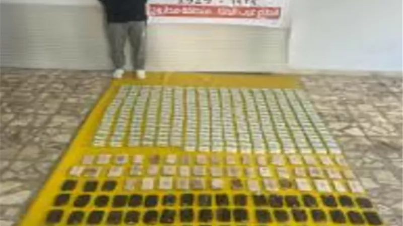 ضبط عنصرين اجراميين بحوزتهما 42 كيلو حشيش و30 ألف قرص 