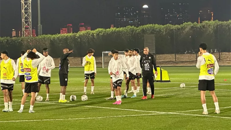 منتخب الشباب يؤدي تدريبه الأول فى الدوحة استعدادا لدورة قطر