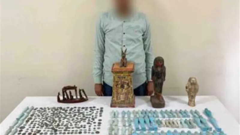 الكنز .. ضبط 390 قطعة أثرية بحوزة مندوب مبيعات بأسيوط
