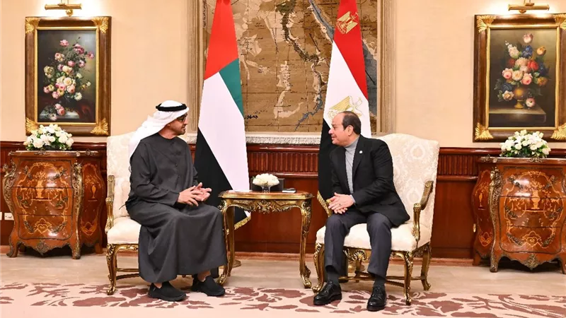 الرئيس السيسى: سعدت باستقبال أخى الشيخ محمد بن زايد فى بلده الثاني مصر